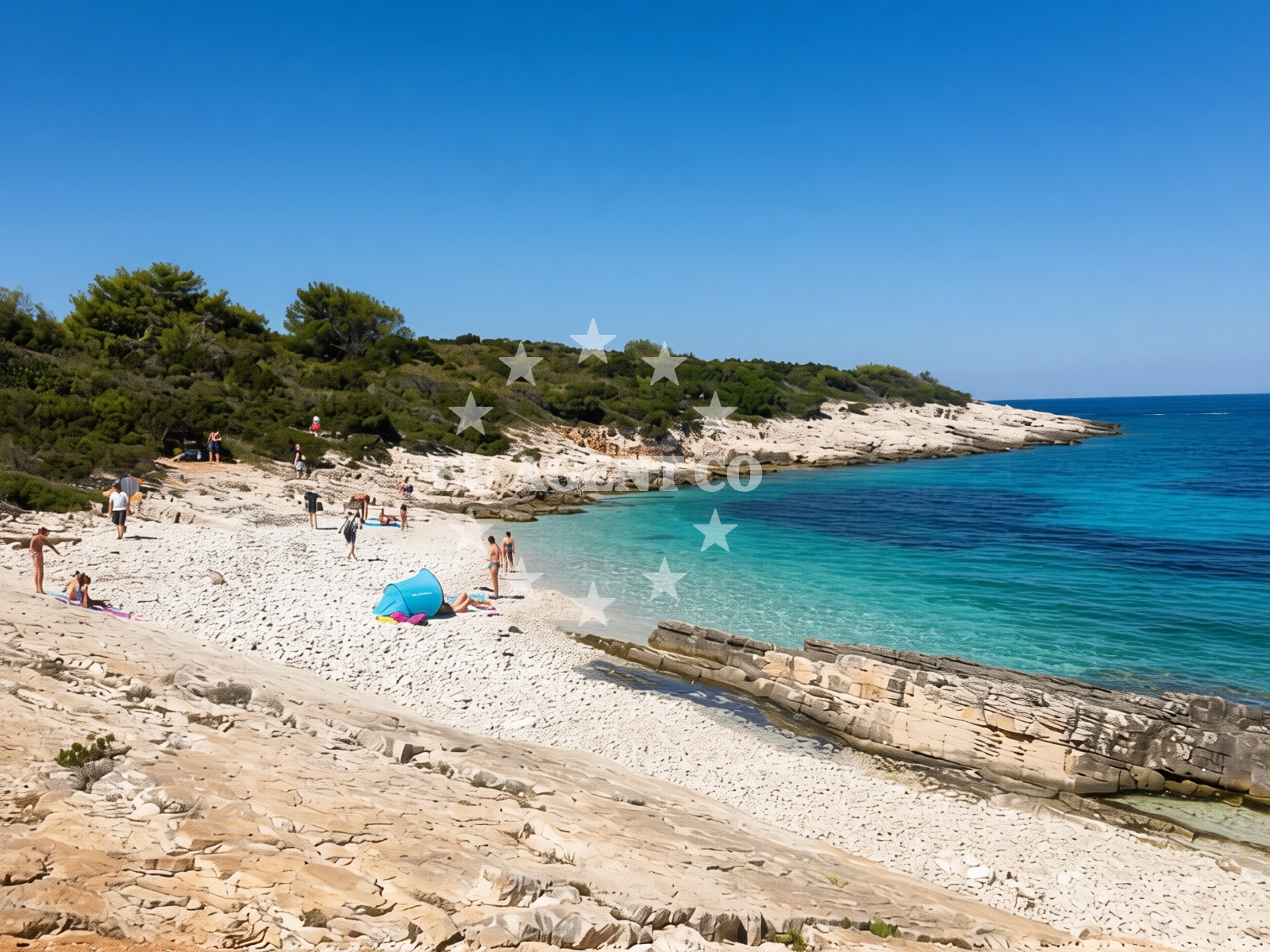 Overview of Batalo Beach in Stani 23A, Vela Luka