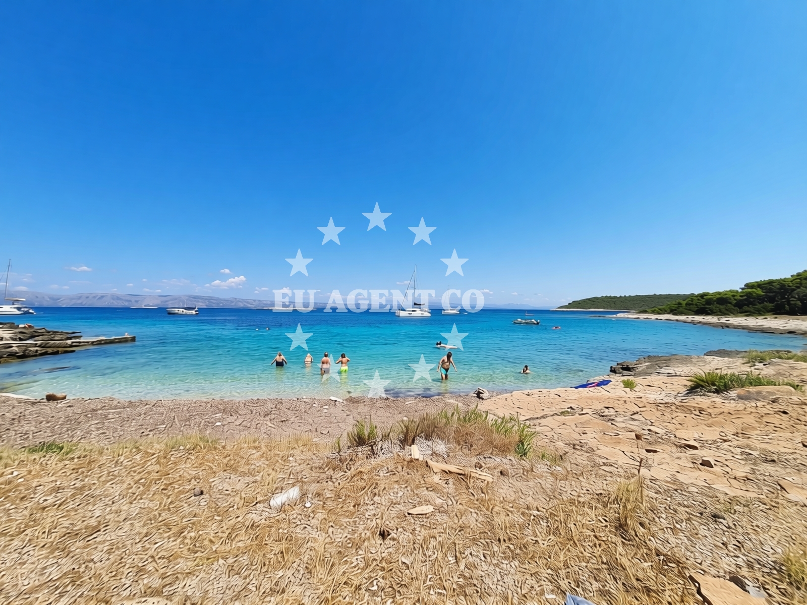 Sea and coastal view of Batalo Beach in Stani 23A, Vela Luka