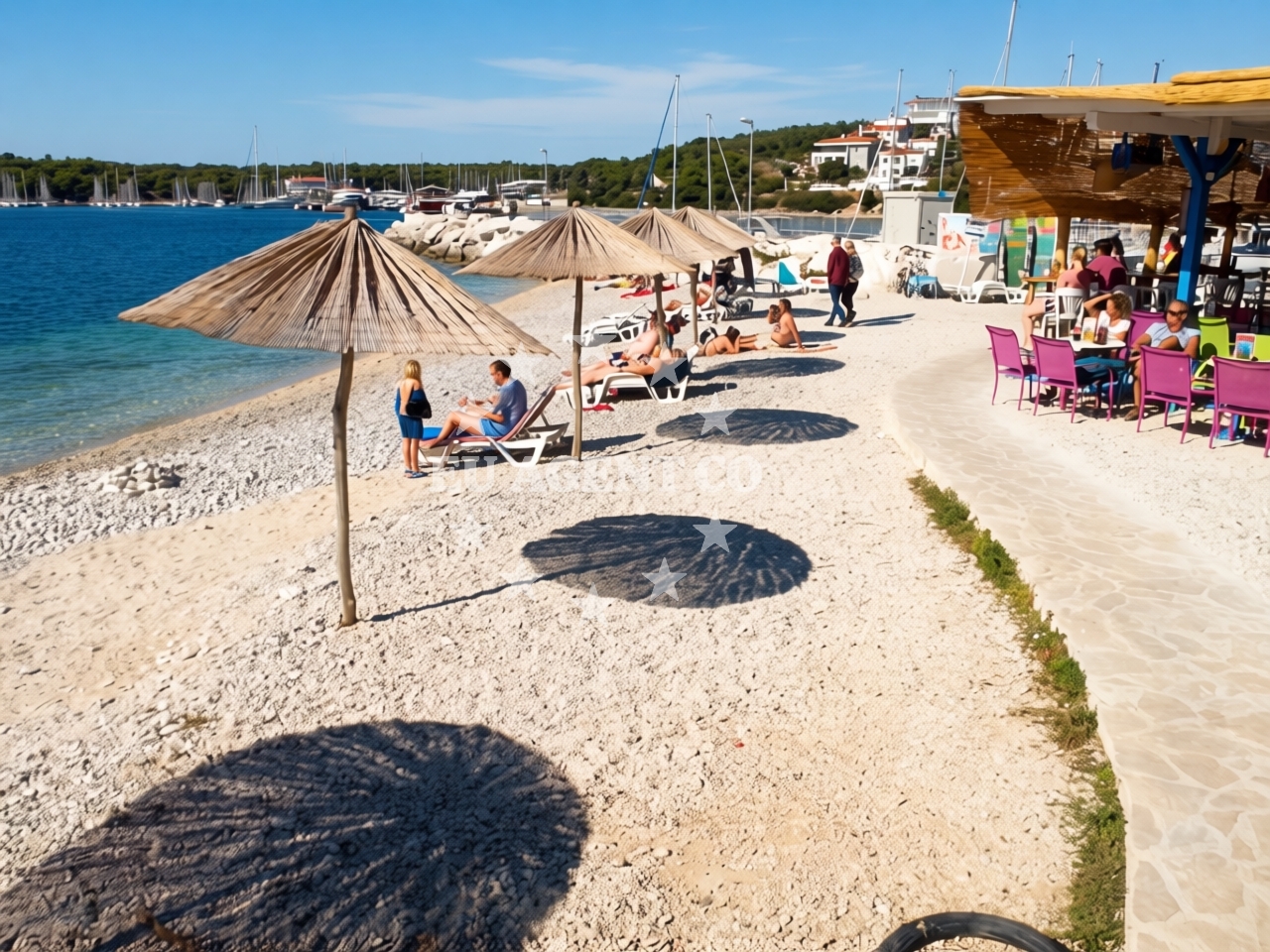 Overview of Batana beach in 6 ogranak 17, Pješčana uvala, Pula