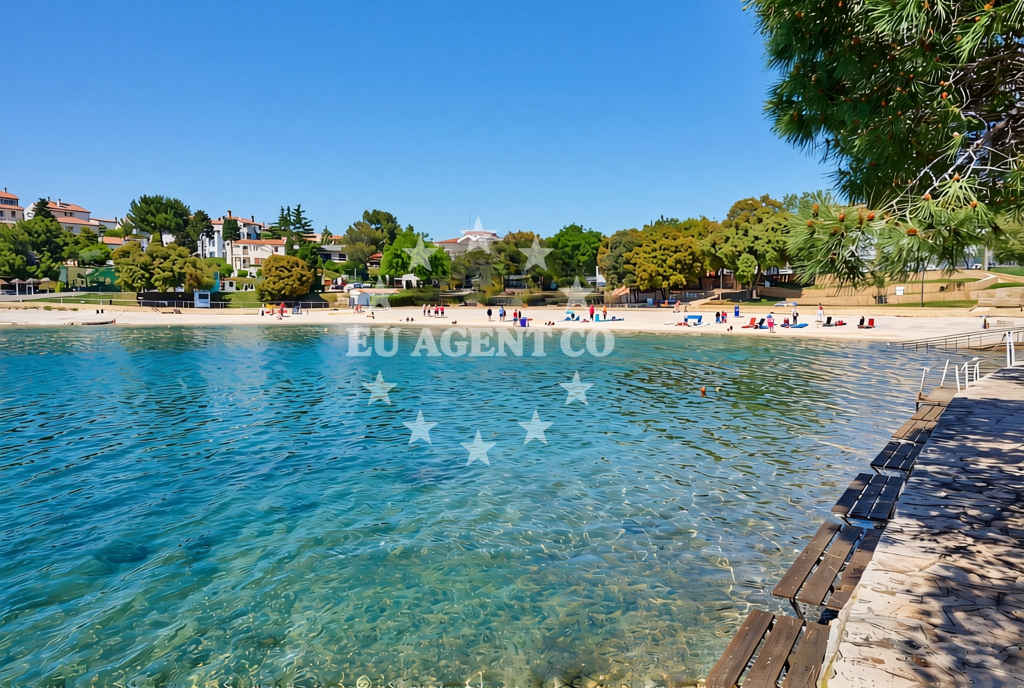 Additional view of Batana beach in 6 ogranak 17, Pješčana uvala, Pula