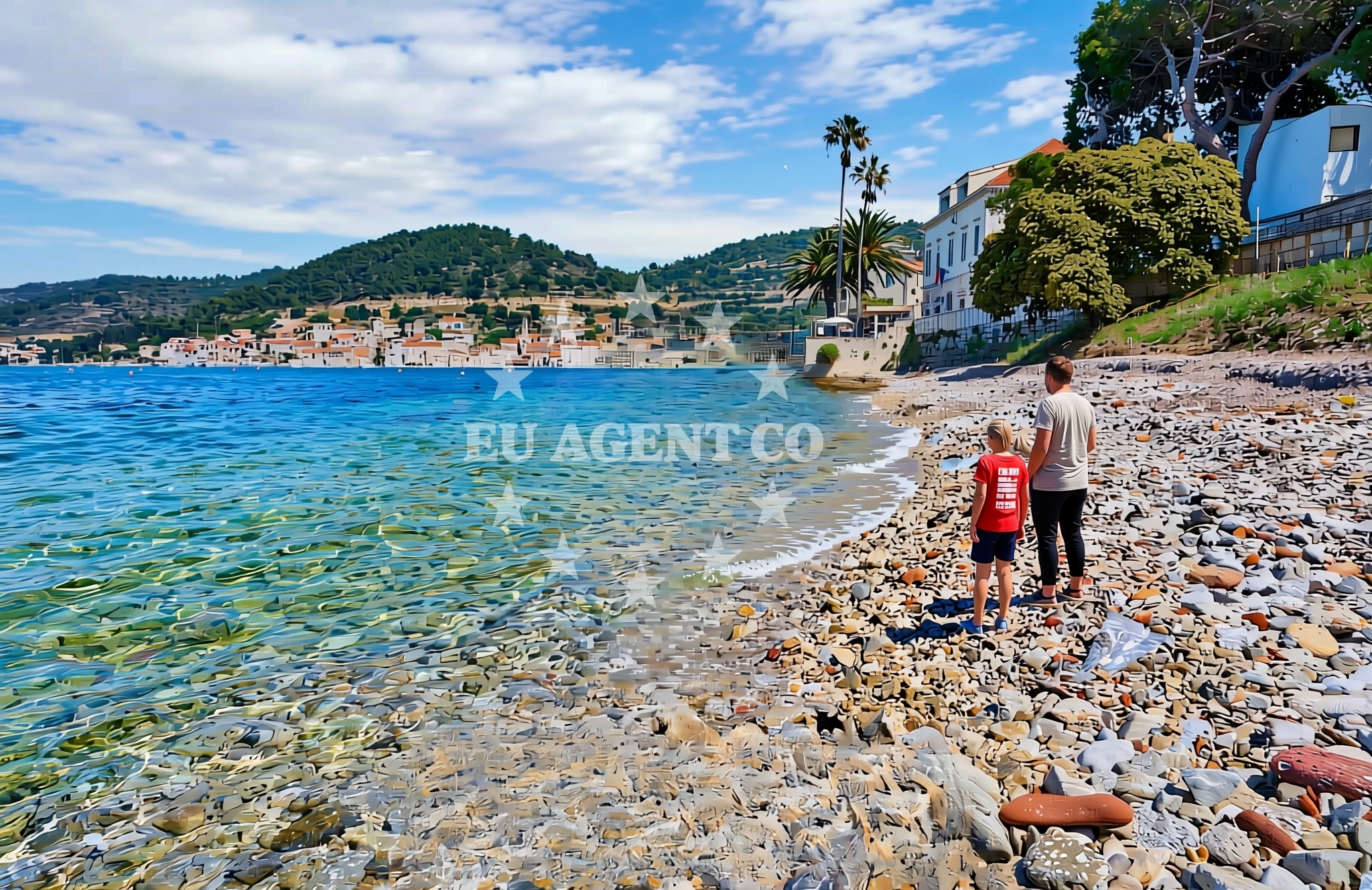 Overview of Baterija, Vis (Vis) Beach in Baterija