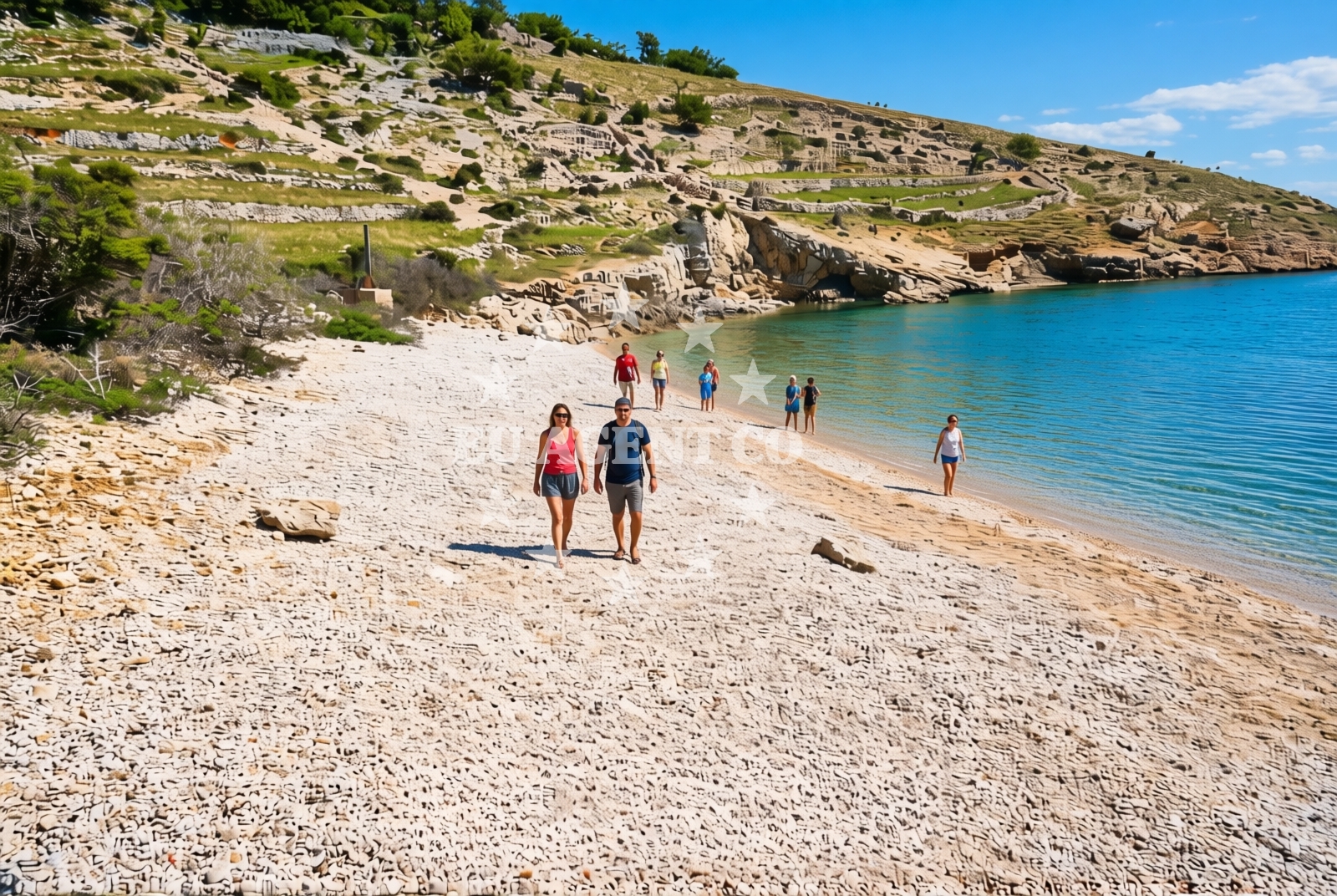 Beach facilities and surroundings at Batomalj (Krk): beaches and coves (1) in Batomalj (Krk)