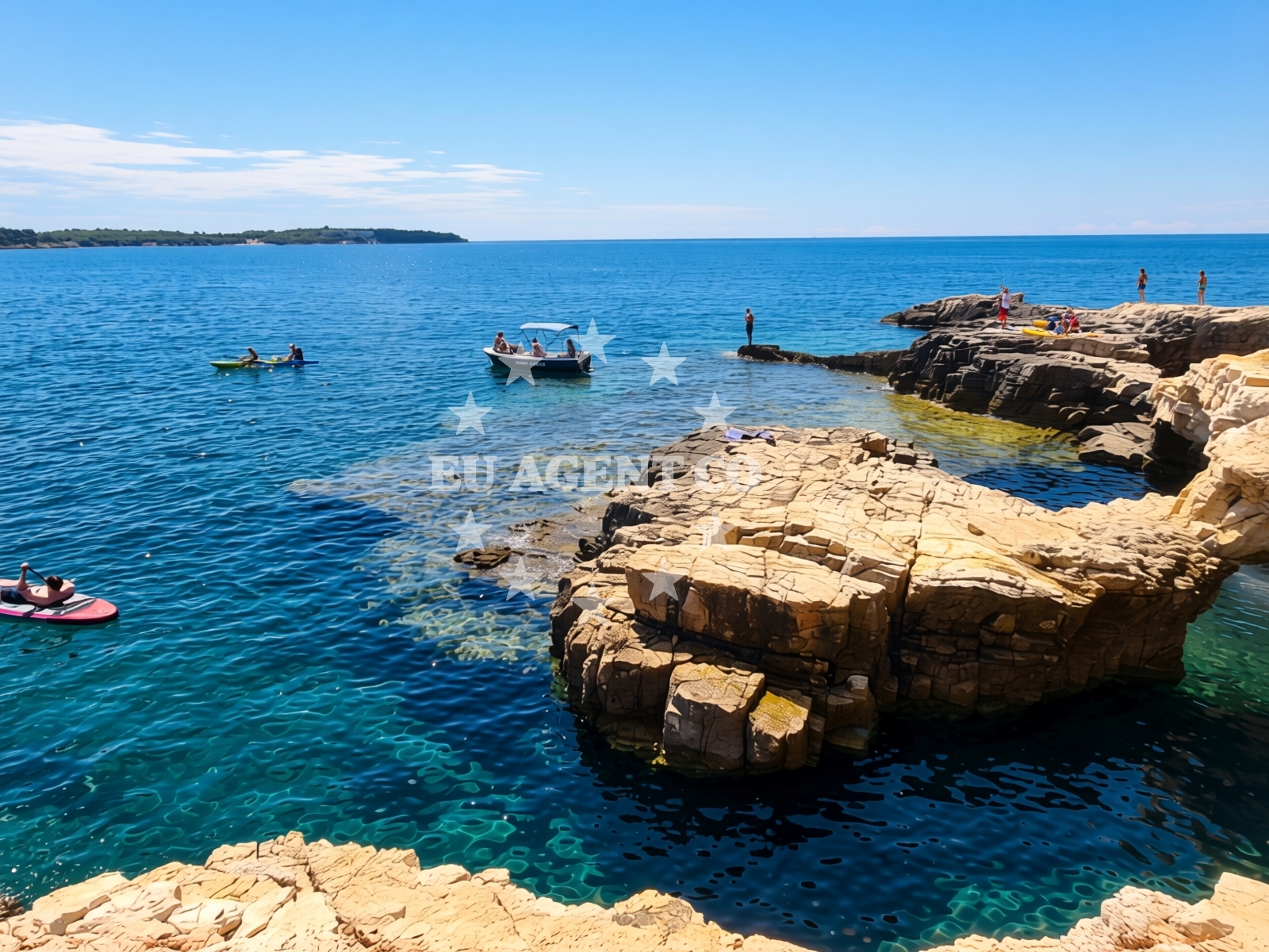 Sea and coastal view of Beach AC Stoja in Stoja 37, Pula