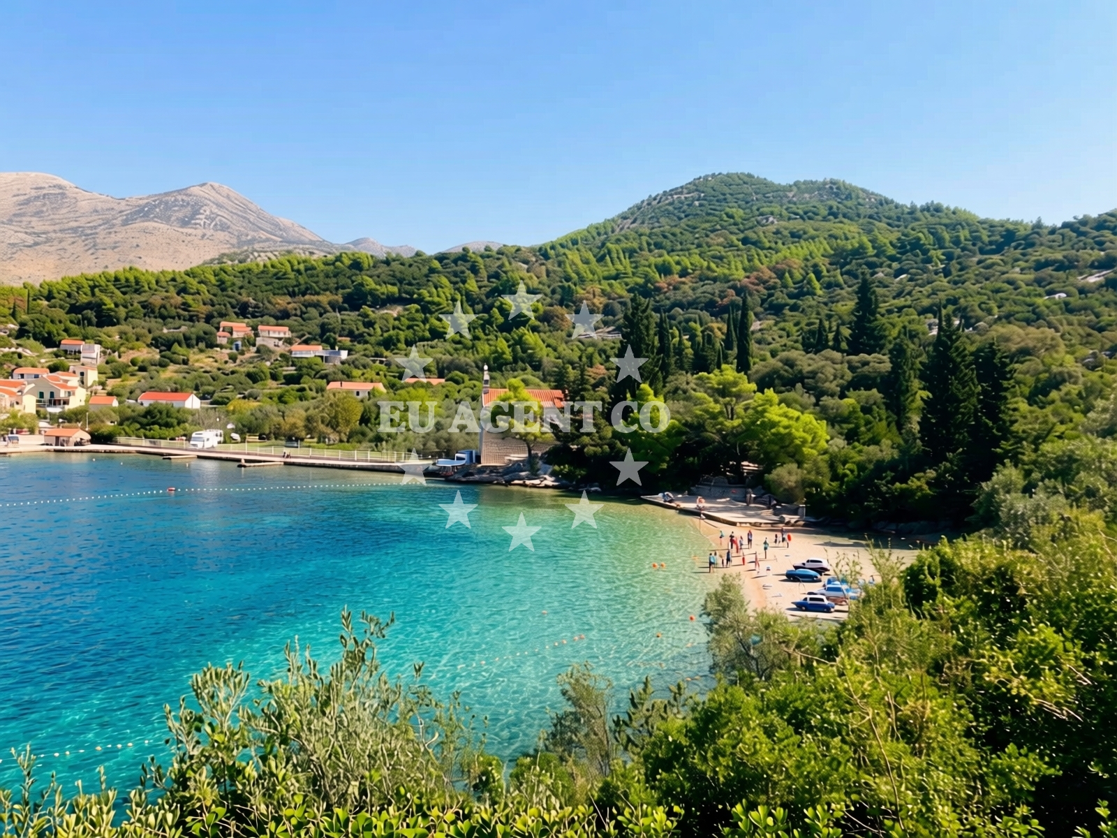 Overview of Beach Banja in Banja 1, Slano