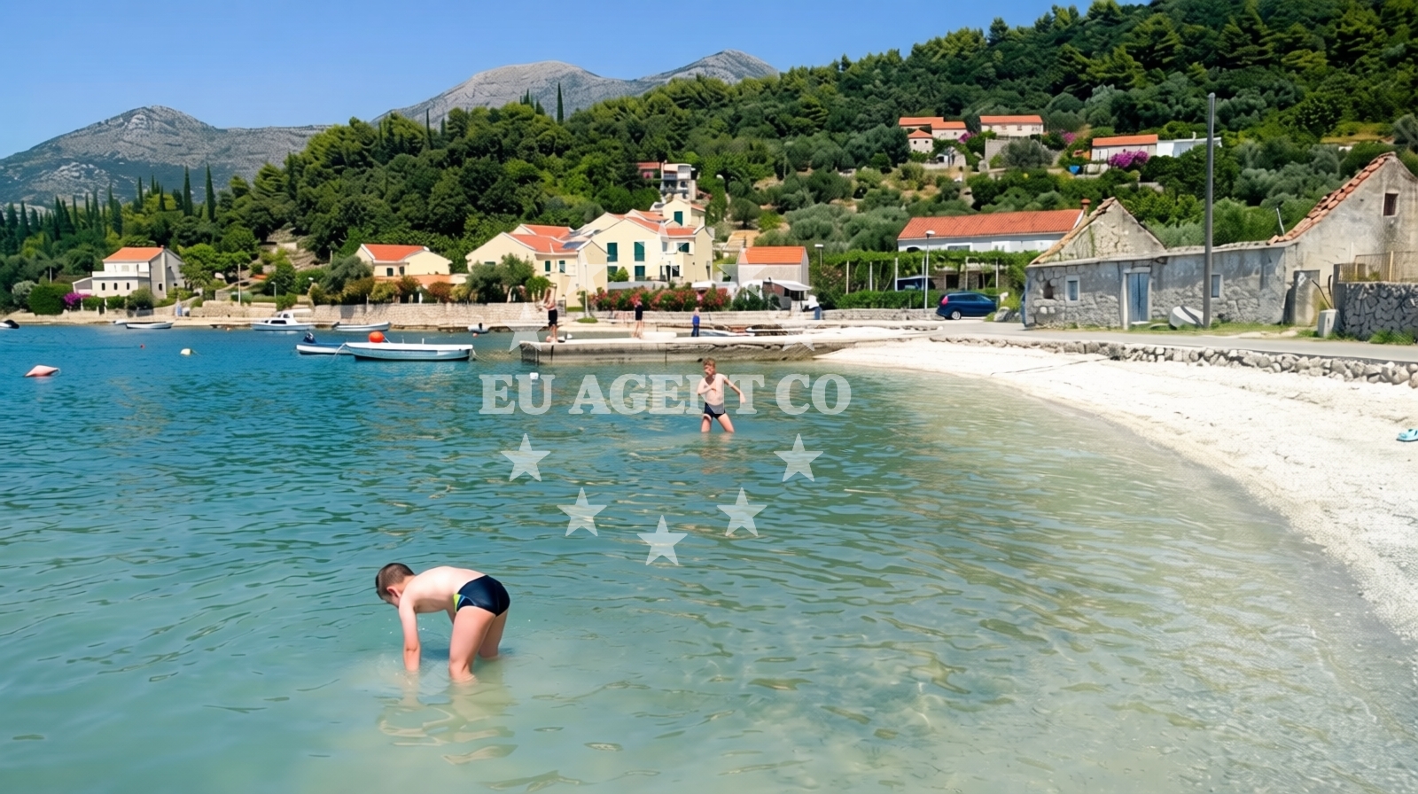 Beach facilities and surroundings at Beach Banja in Banja 1, Slano