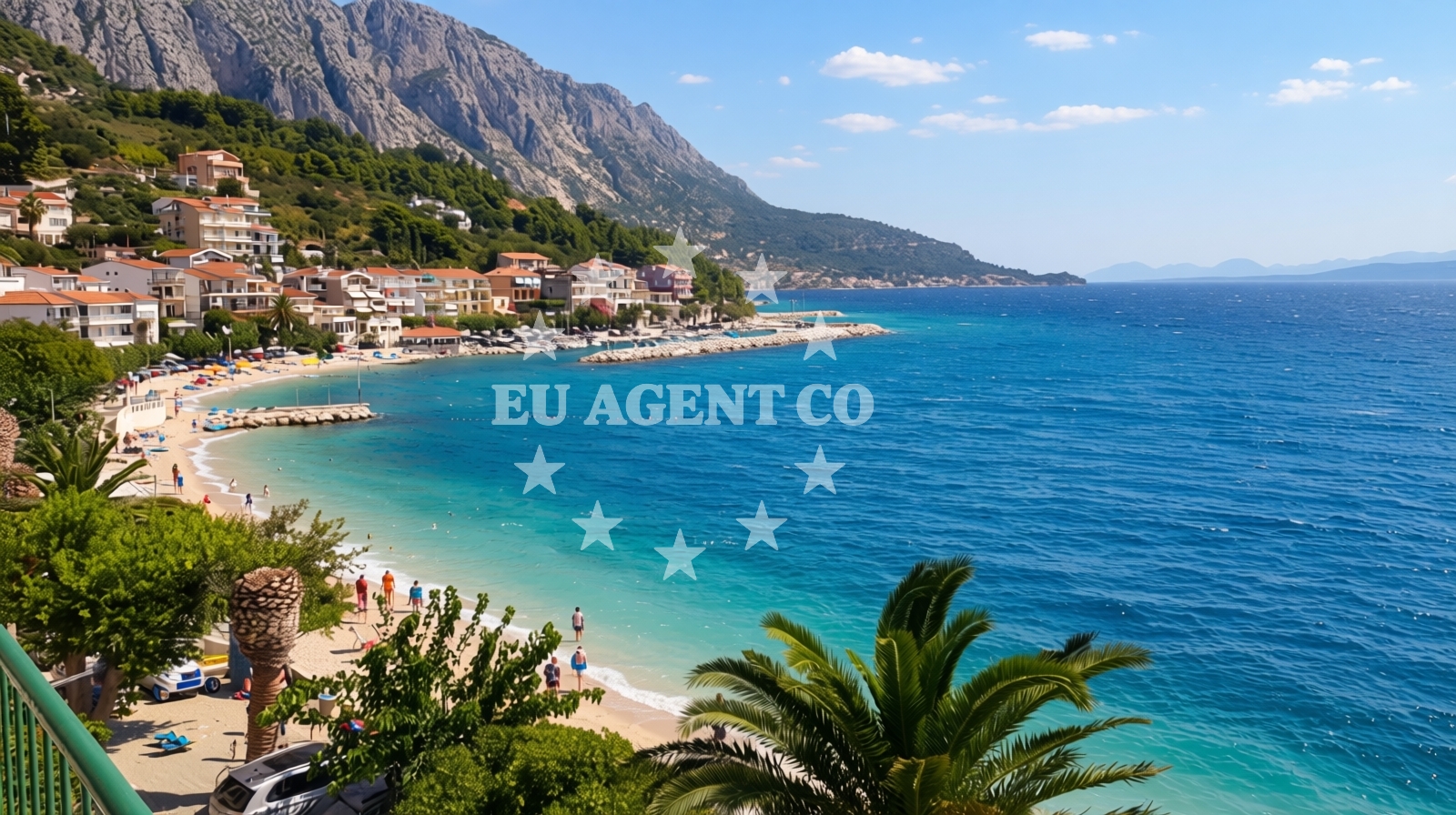Sea and coastal view of Beach Caklje in Čaklje 17a, Podgora