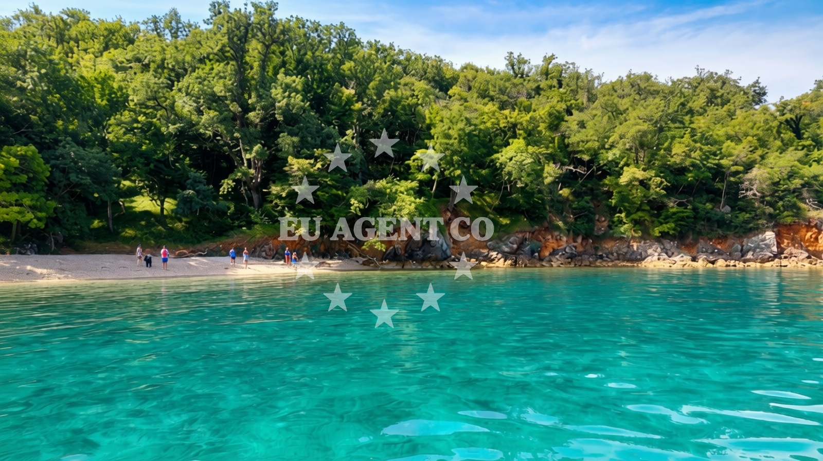 Shoreline and swimming area at Beach Fabich in Glavotok 4, Krk