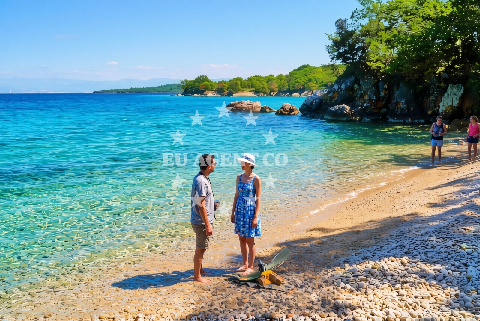 Beach facilities and surroundings at Beach Fabich in Glavotok 4, Krk