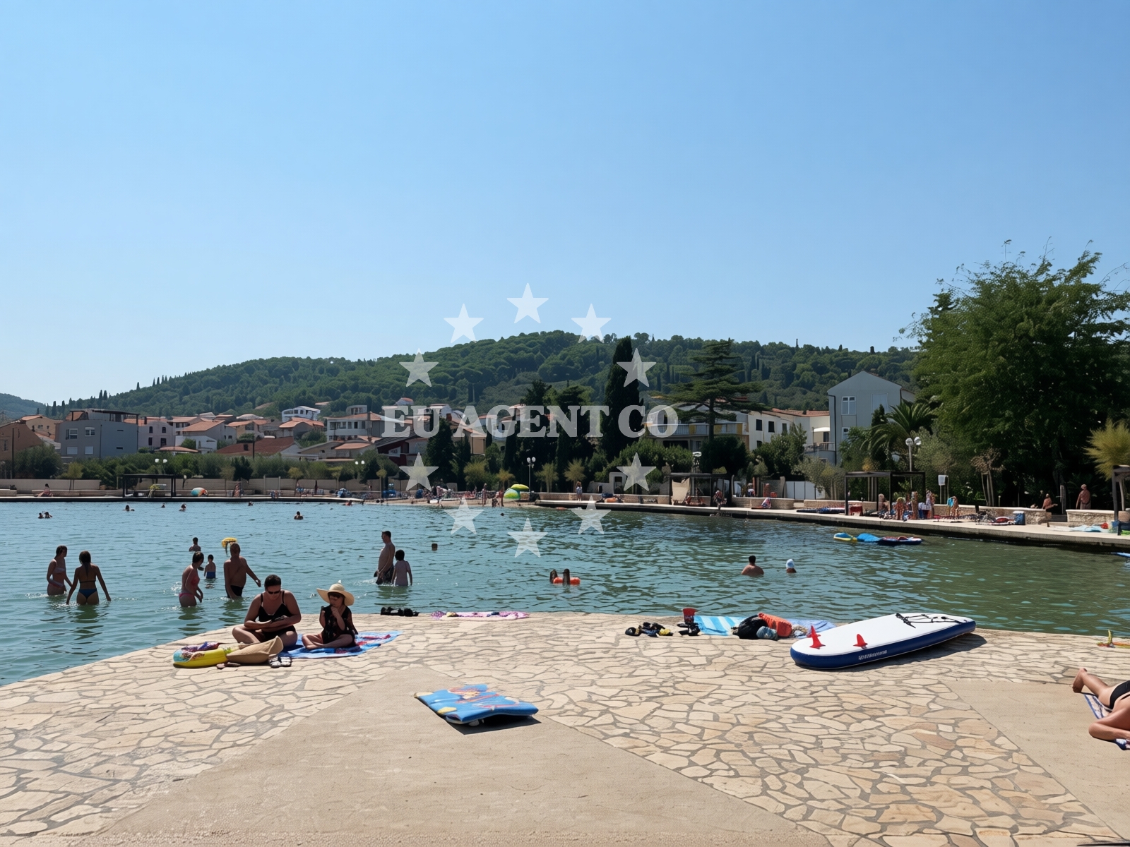 Overview of Beach Jaz, Preko in Sorićev dvor 1, Preko