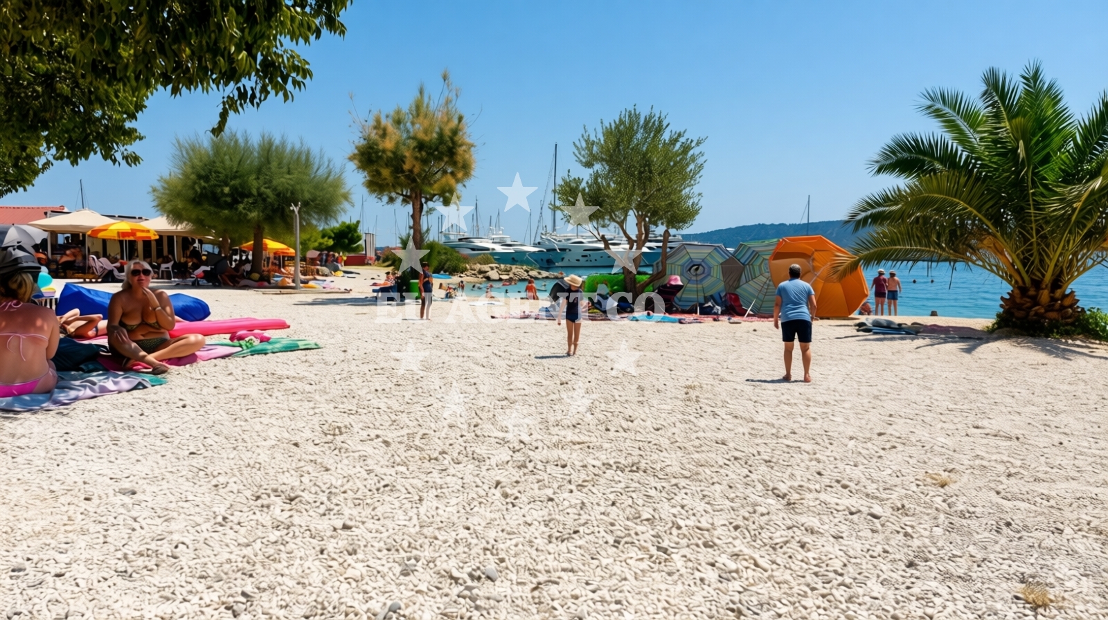 Beach facilities and surroundings at Beach Kamp, Kastel Gomilica in Kaštilac ulica 7, Kaštela