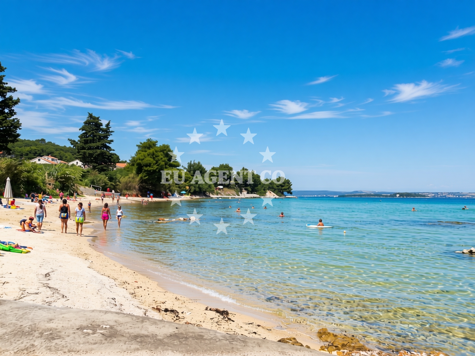 Overview of Beach Klanac in Glavičine 44, Tkon