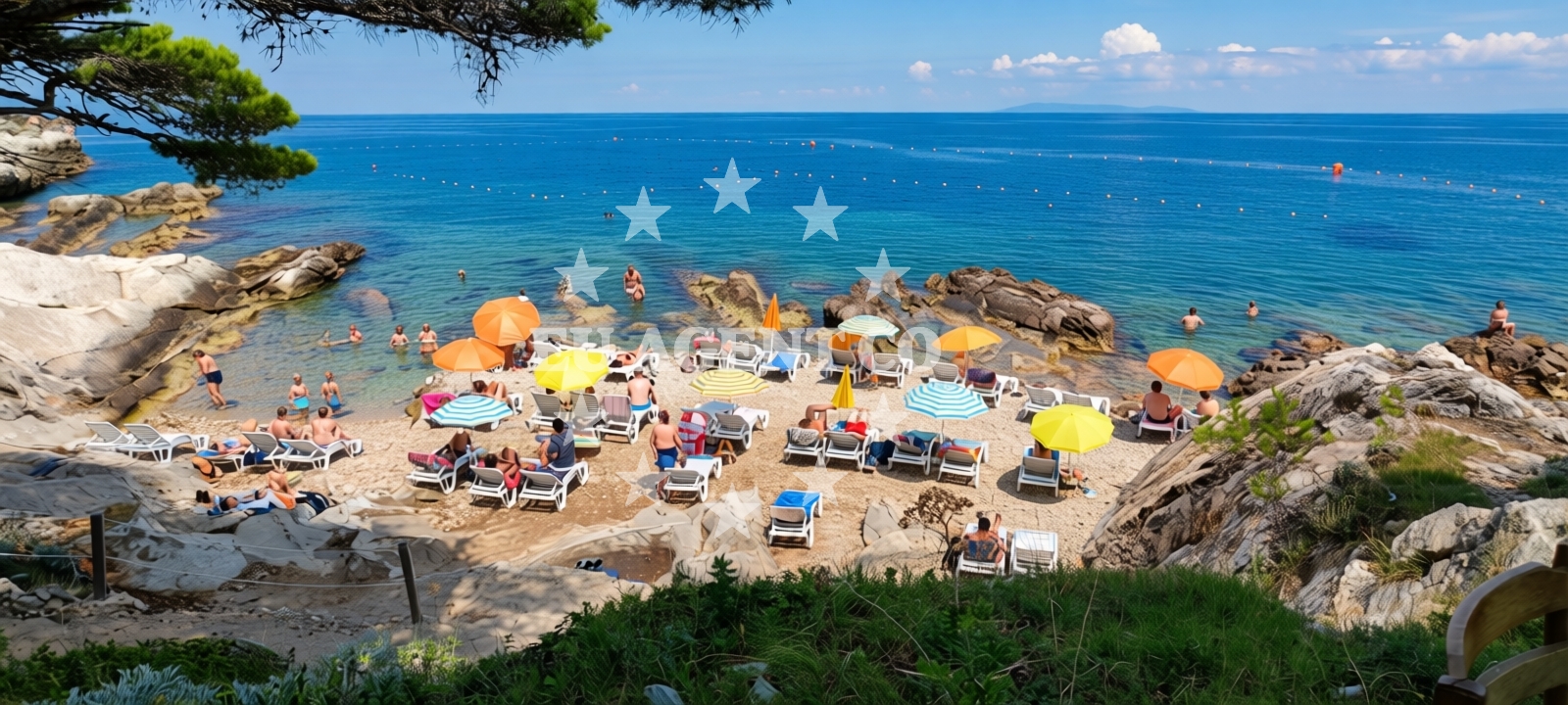 Overview of Beach Kljucice in Strossmayerova Ulica 6, Cavtat
