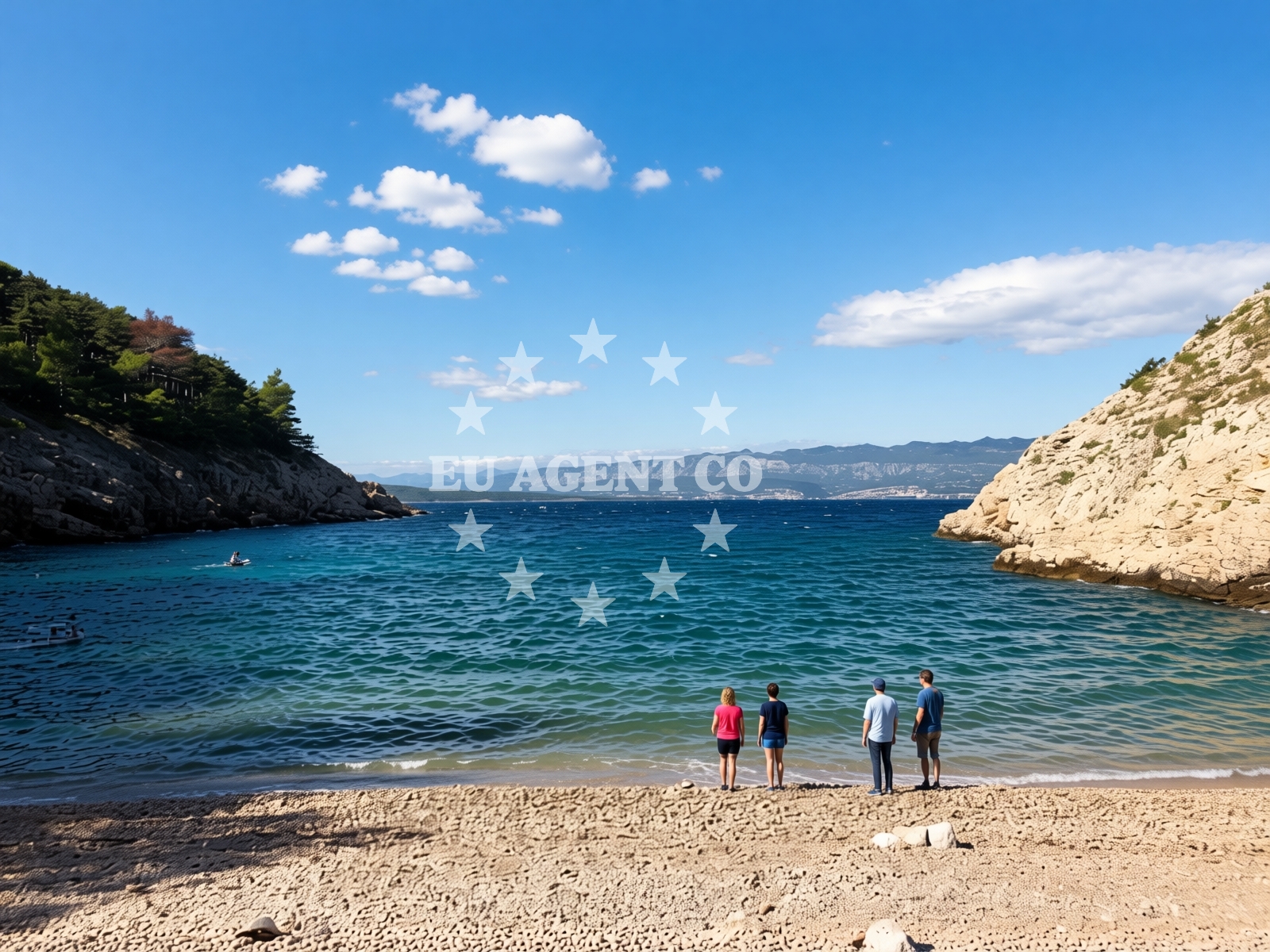 Sea and coastal view of beach Kozica in Glagoljaška ulica 6, Vrbnik