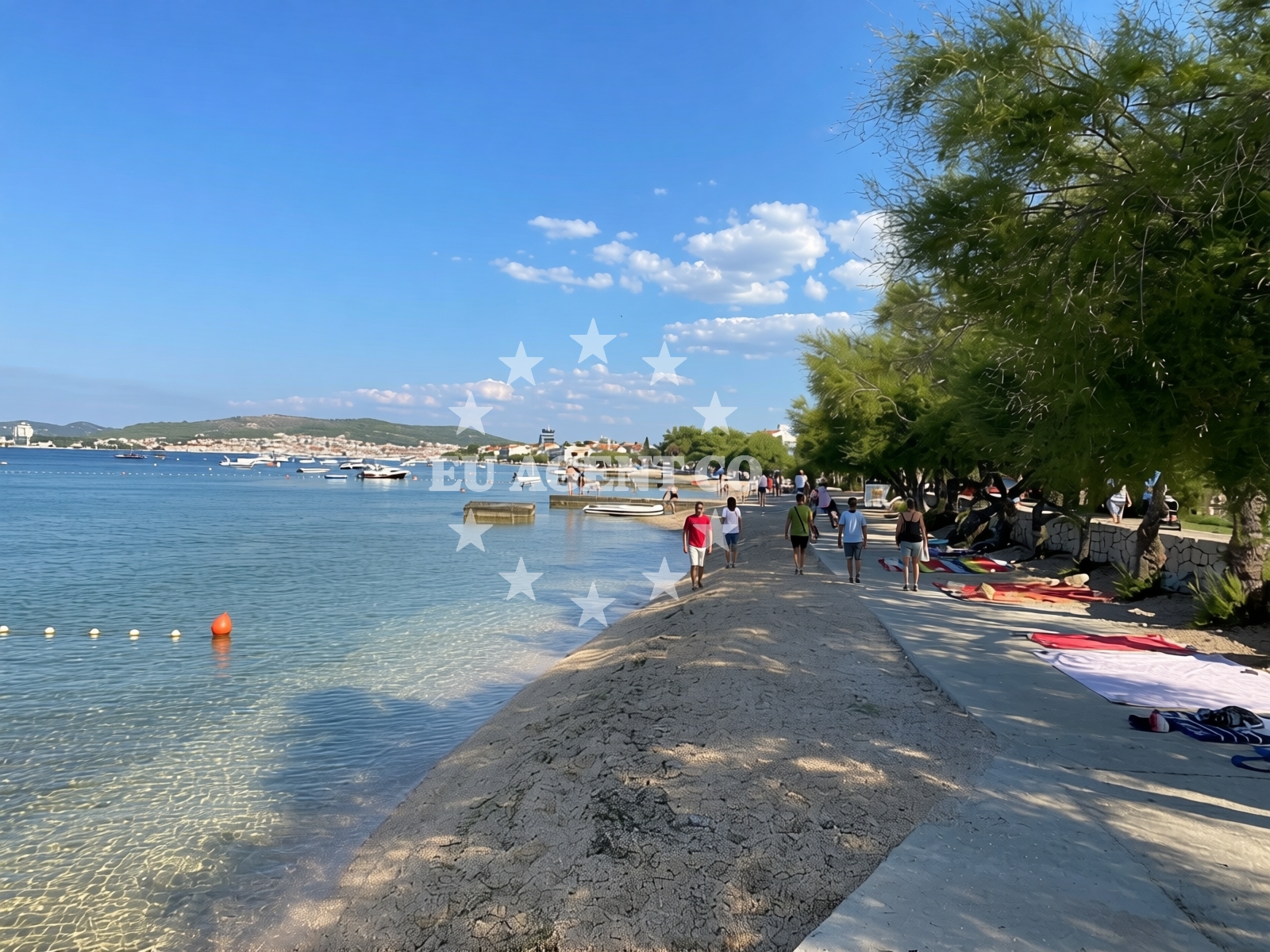 Shoreline and swimming area at Beach Lovetovo in Beach Camp Imperial Vodice, Vodice