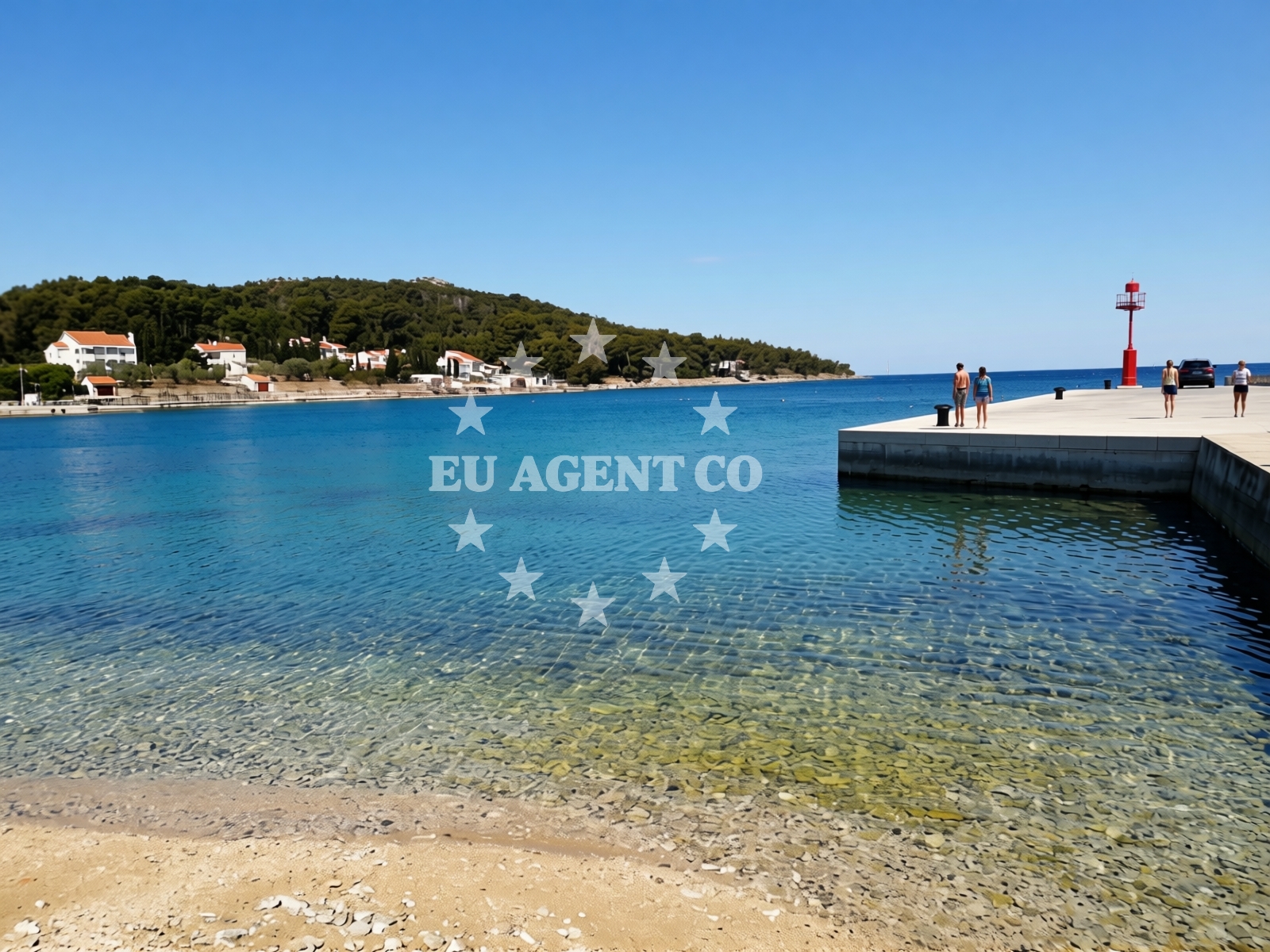 Beach facilities and surroundings at Beach Lovre in Lukoran put Rančićevih 25, Lukoran