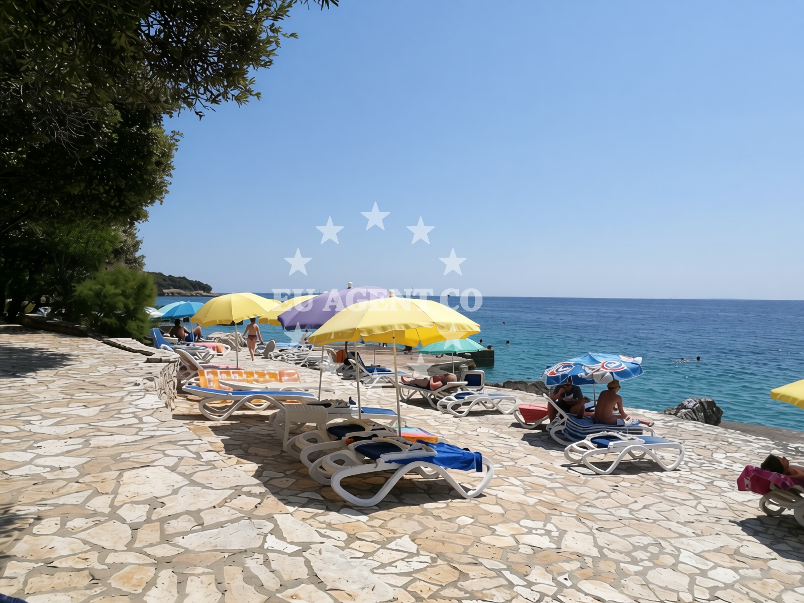 Sea and coastal view of Beach Luna