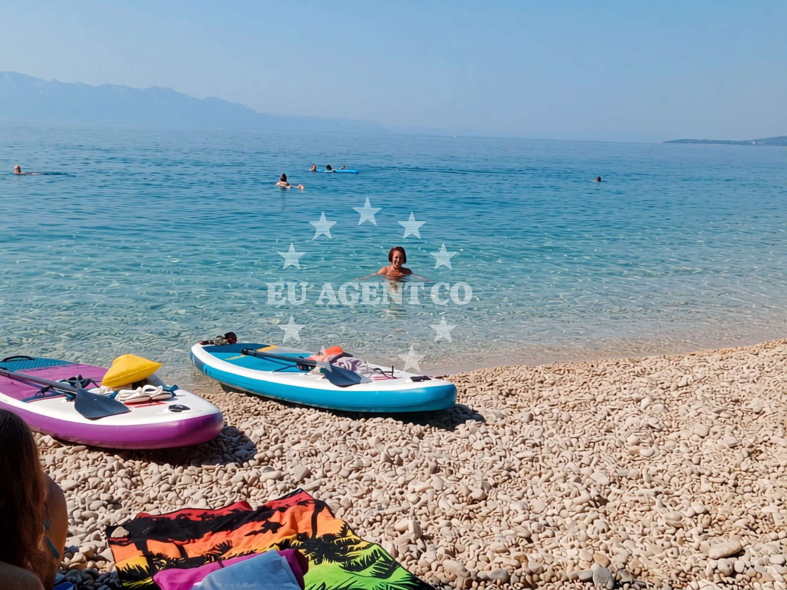 Shoreline and swimming area at Beach Malinka in Gornja vala 85, Drvenik