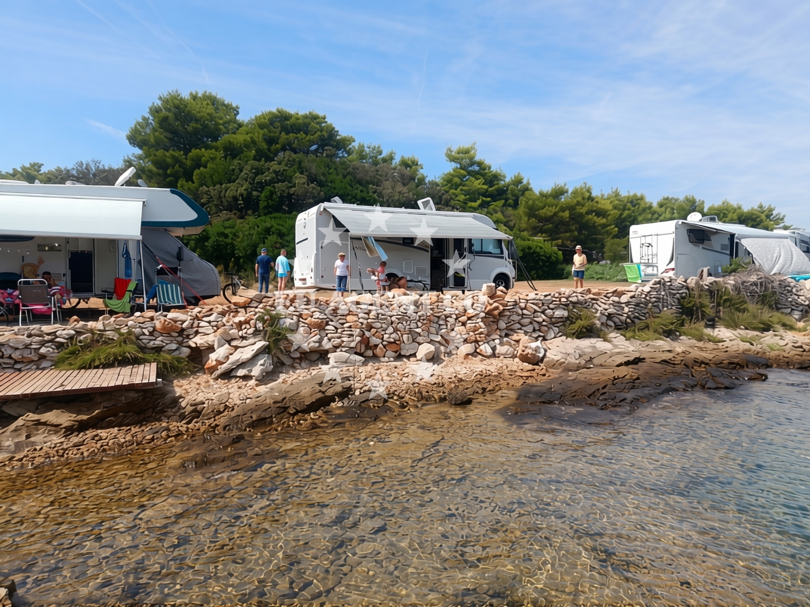 Shoreline and swimming area at Beach Marijo in Ulica Gruh 6, Ugljan