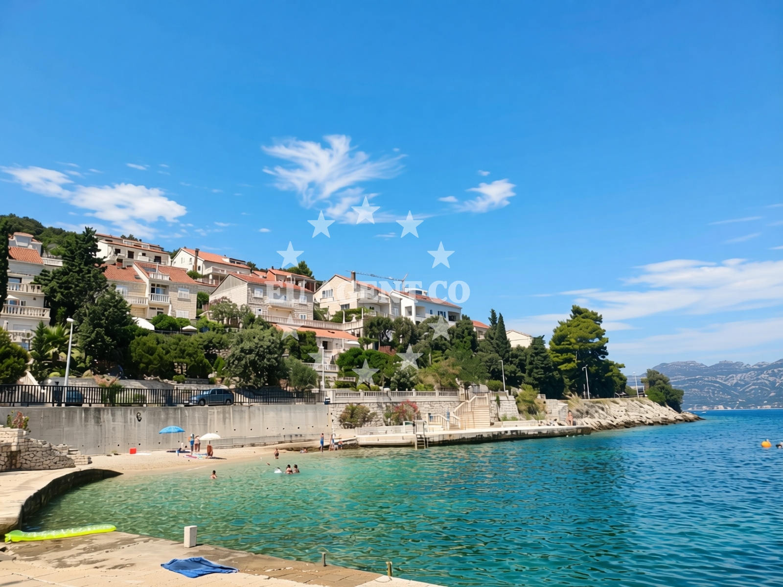 Shoreline and swimming area at Beach Medvinjak in Medvinjak 540, Korčula