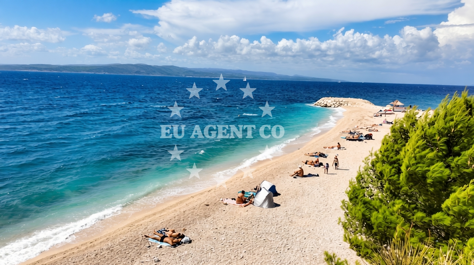Sea and coastal view of Beach Nikolina in Stjepana Radica 4, Baška Voda