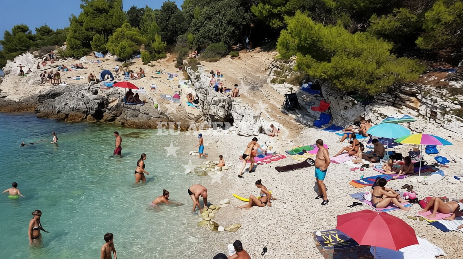 Beach facilities and surroundings at Beach Pinizule in 218 Selo 1, Premantura