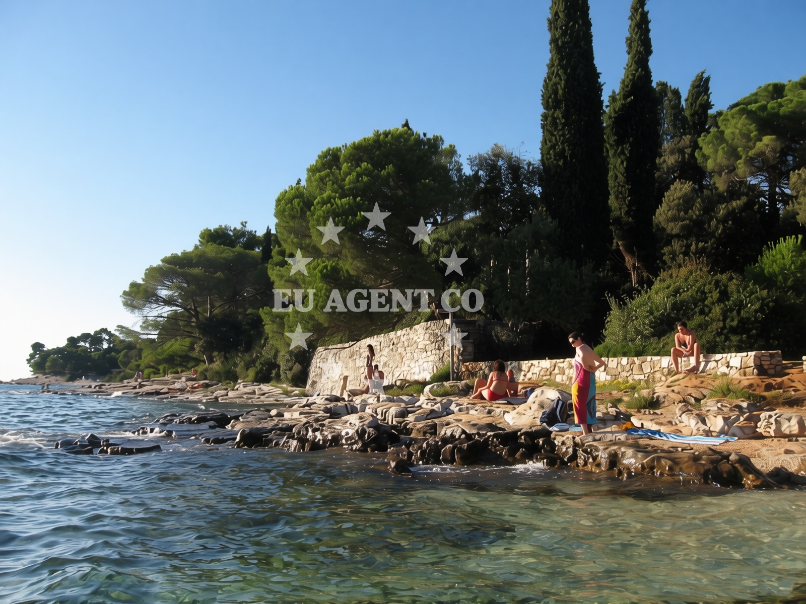 Sea and coastal view of beach Rovinj II in A. Smareglia bb, Rovinj