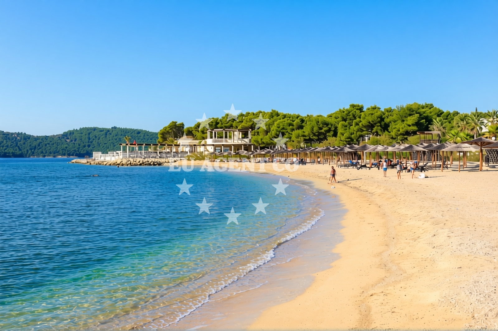 Overview of Beach Sibenik