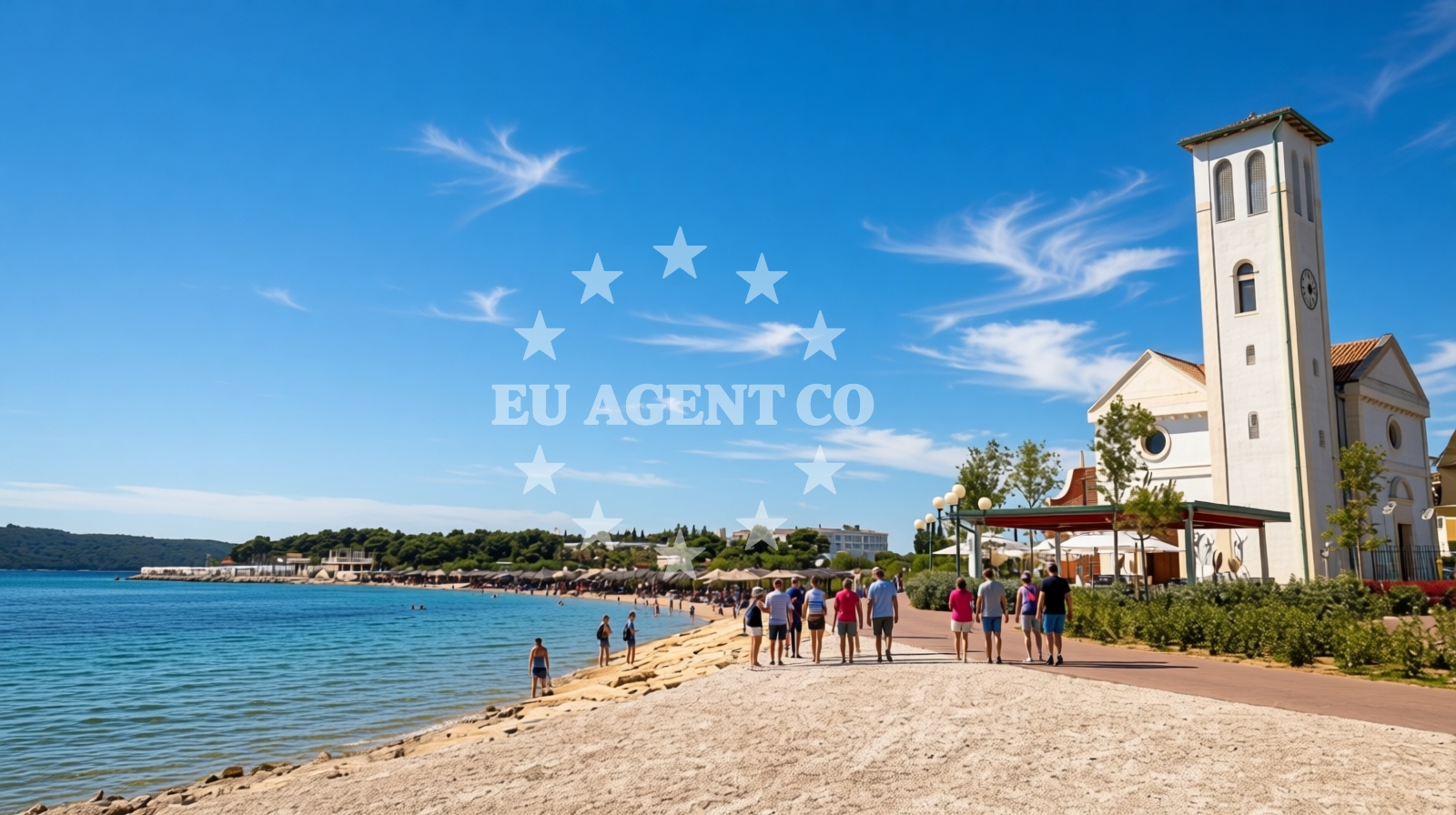Beach facilities and surroundings at Beach Sibenik