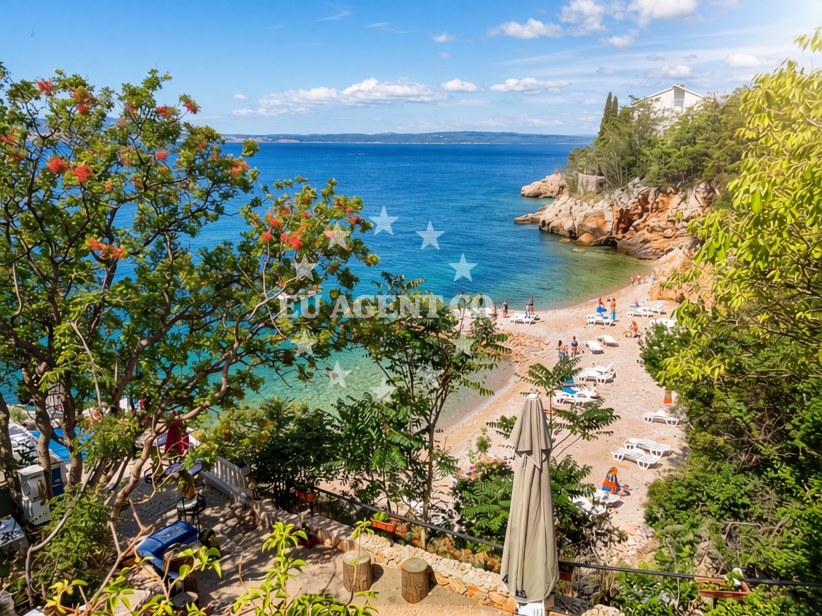 Shoreline and swimming area at Beach Skrpun in Obala dr. Josipa Sokolića 1 Obala dr. Josipa Sokolića 1a, Novi Vinodolski