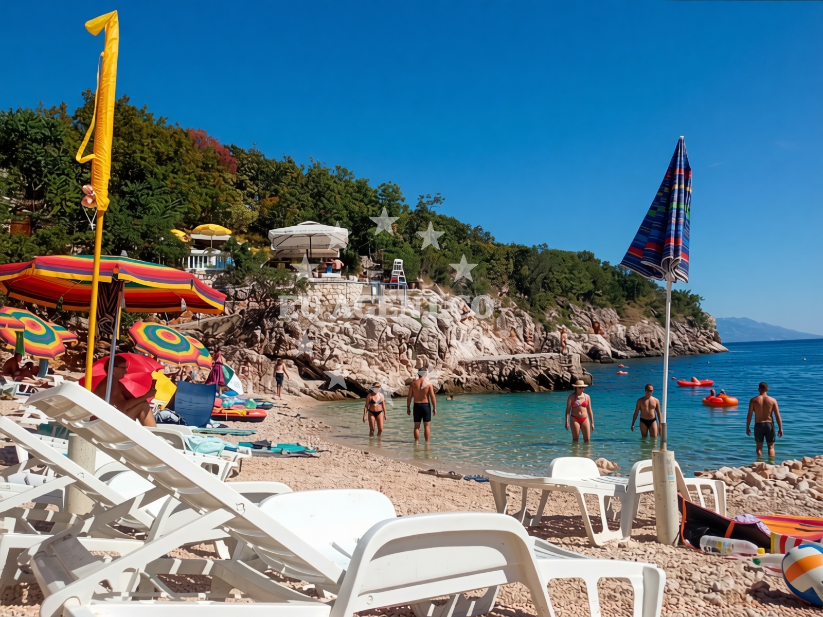 Beach facilities and surroundings at Beach Skrpun in Obala dr. Josipa Sokolića 1 Obala dr. Josipa Sokolića 1a, Novi Vinodolski