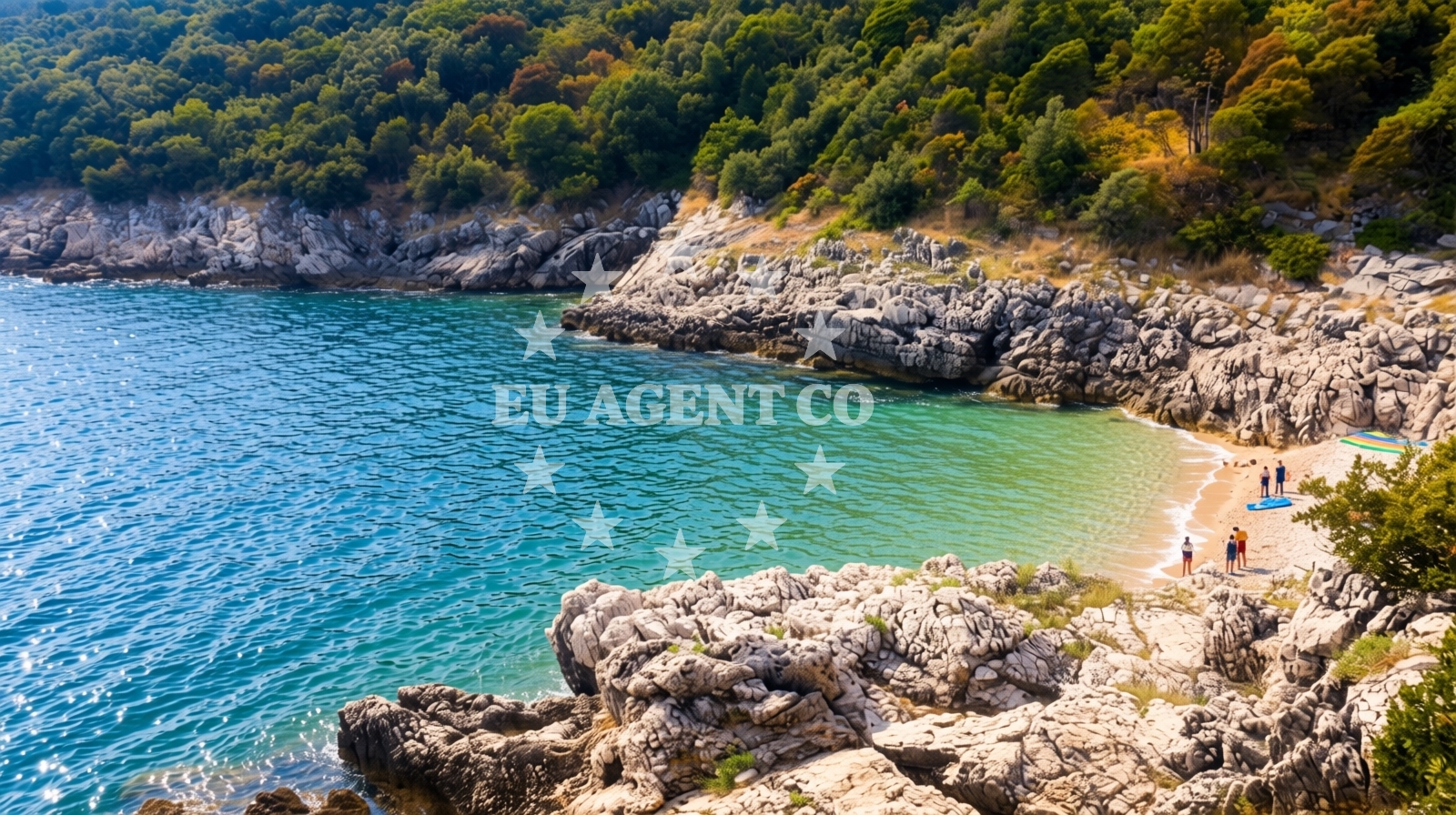 Overview of Beach Skvaranska in Skitača 17a, Koromačno