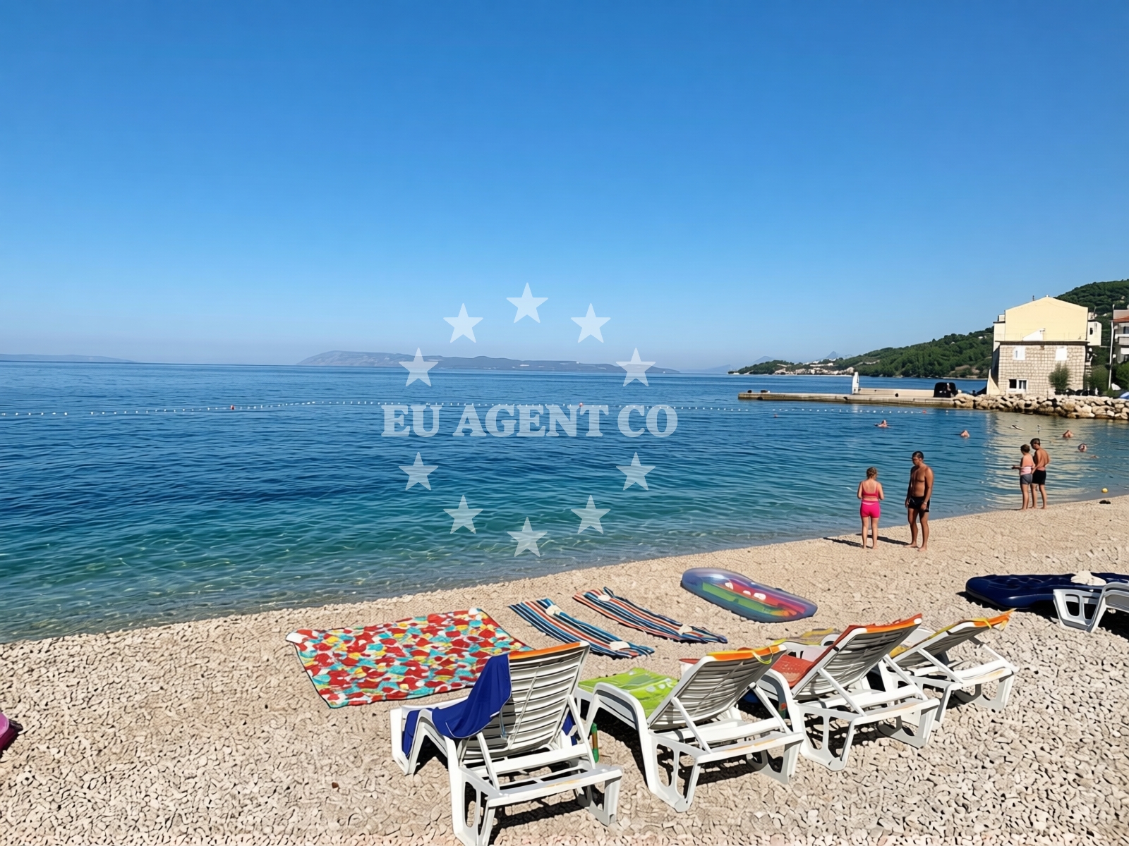Sea and coastal view of Beach Soline in Dra?nice127A, Drasnice