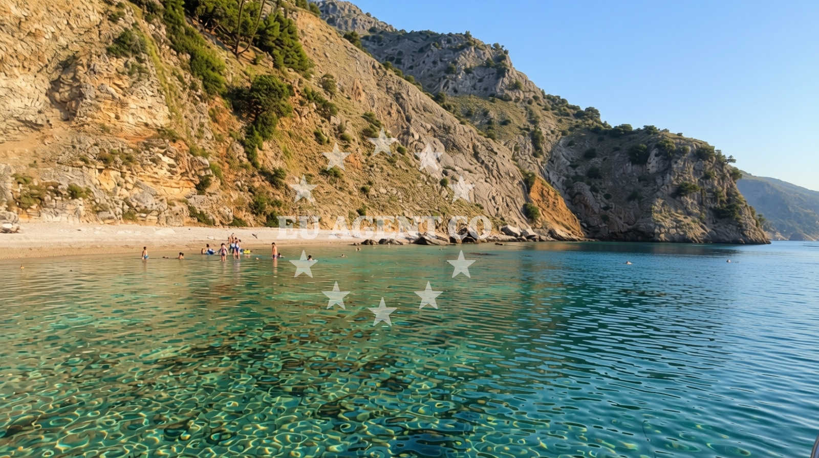 Overview of Beach St. Roger in brzac 167, Krk