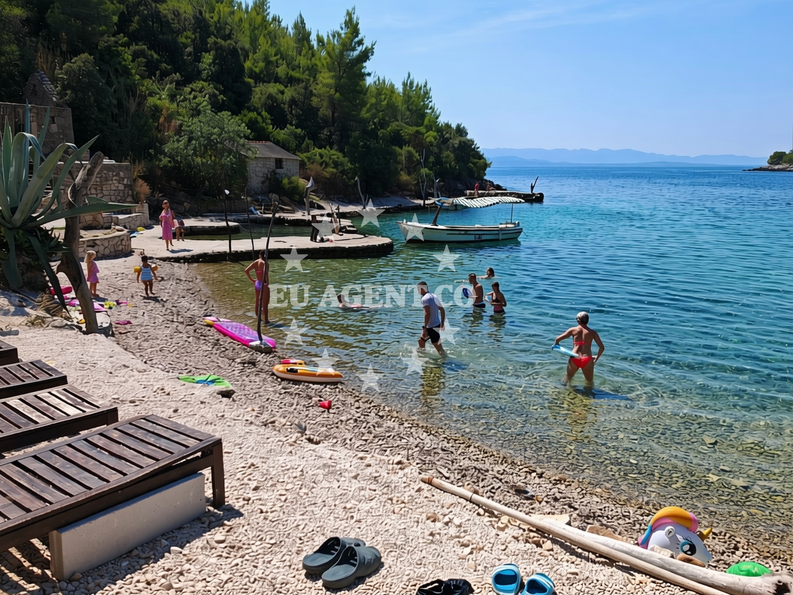 Overview of Beach Sucuraj in UVALA DIDINA,OTOK HVAR, Sućuraj