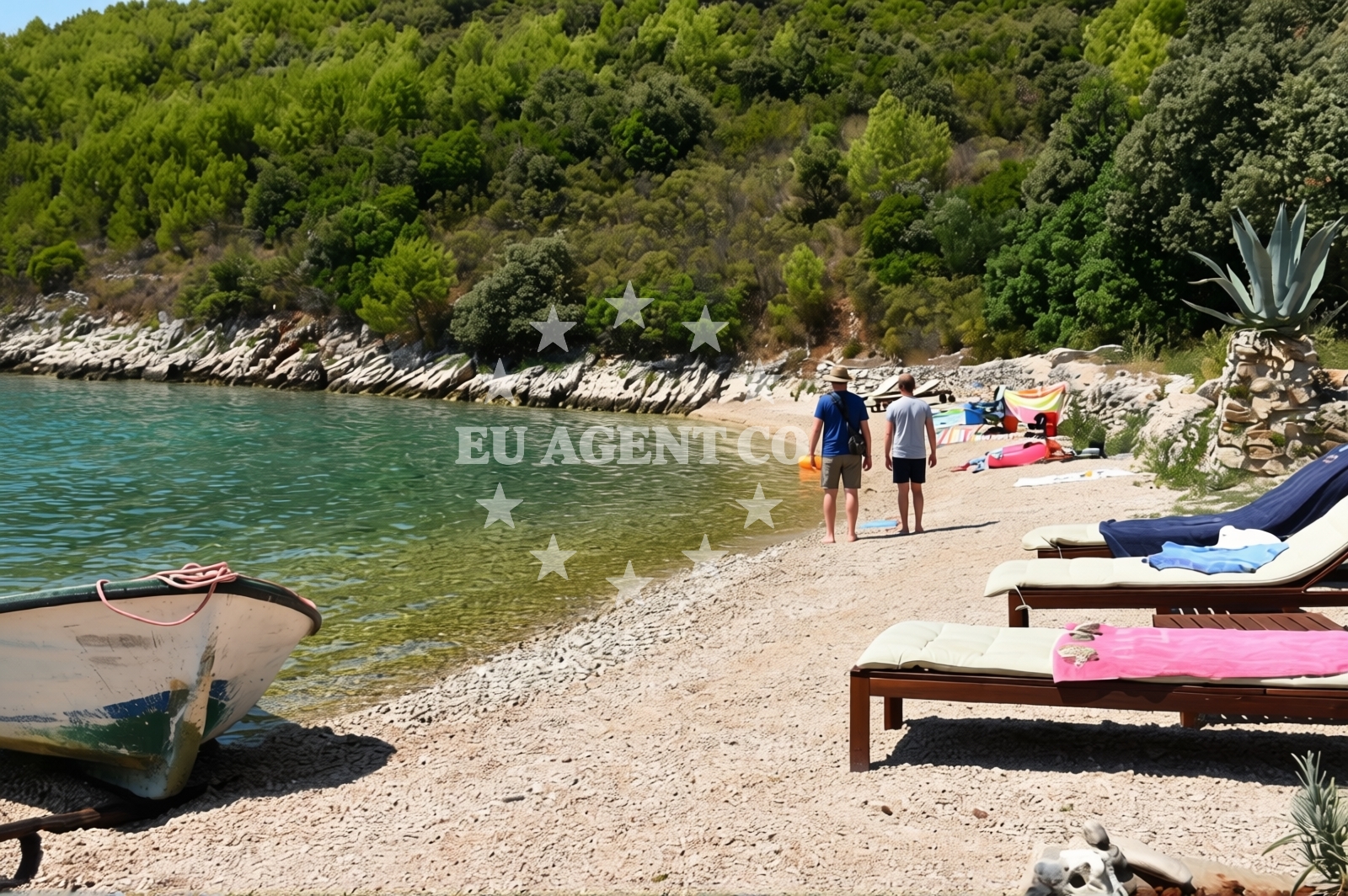 Sea and coastal view of Beach Sucuraj in UVALA DIDINA,OTOK HVAR, Sućuraj