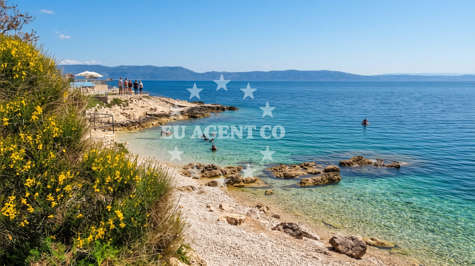 Shoreline and swimming area at Beach Sveta Marina