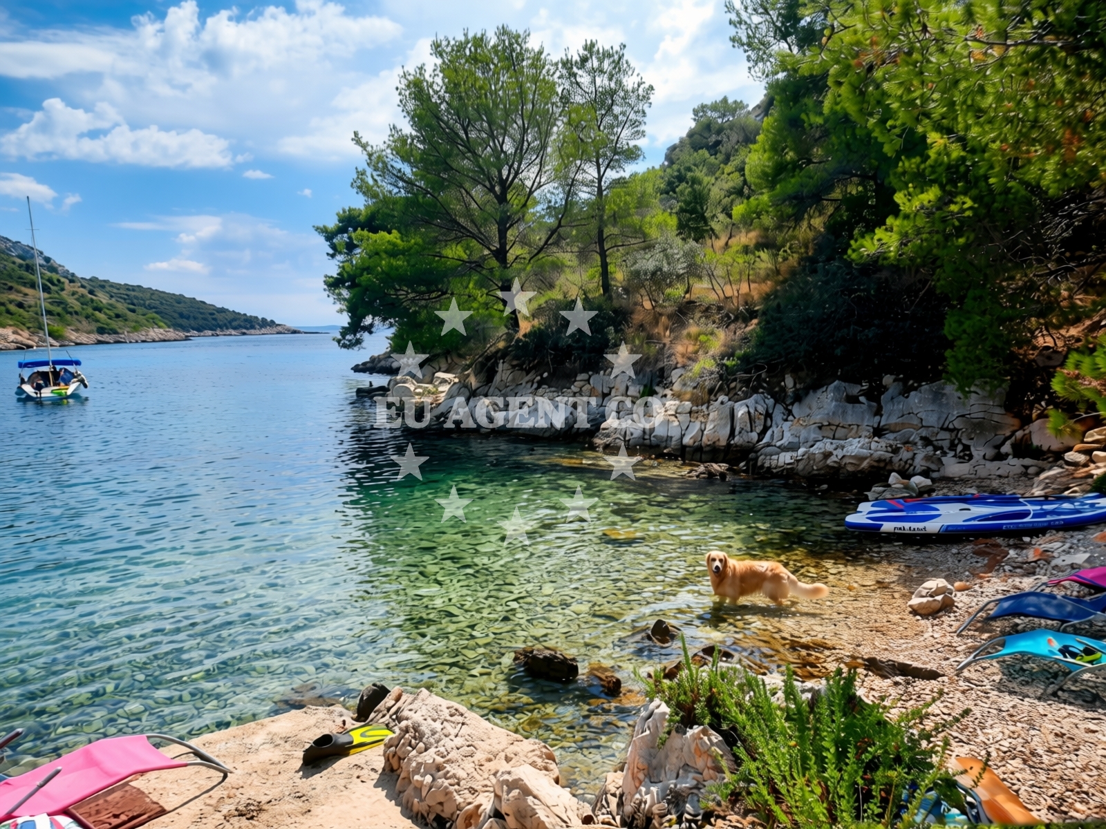 Overview of Beach Travna in Obala Krušice 67 (Gornja Krušica), Stomorska