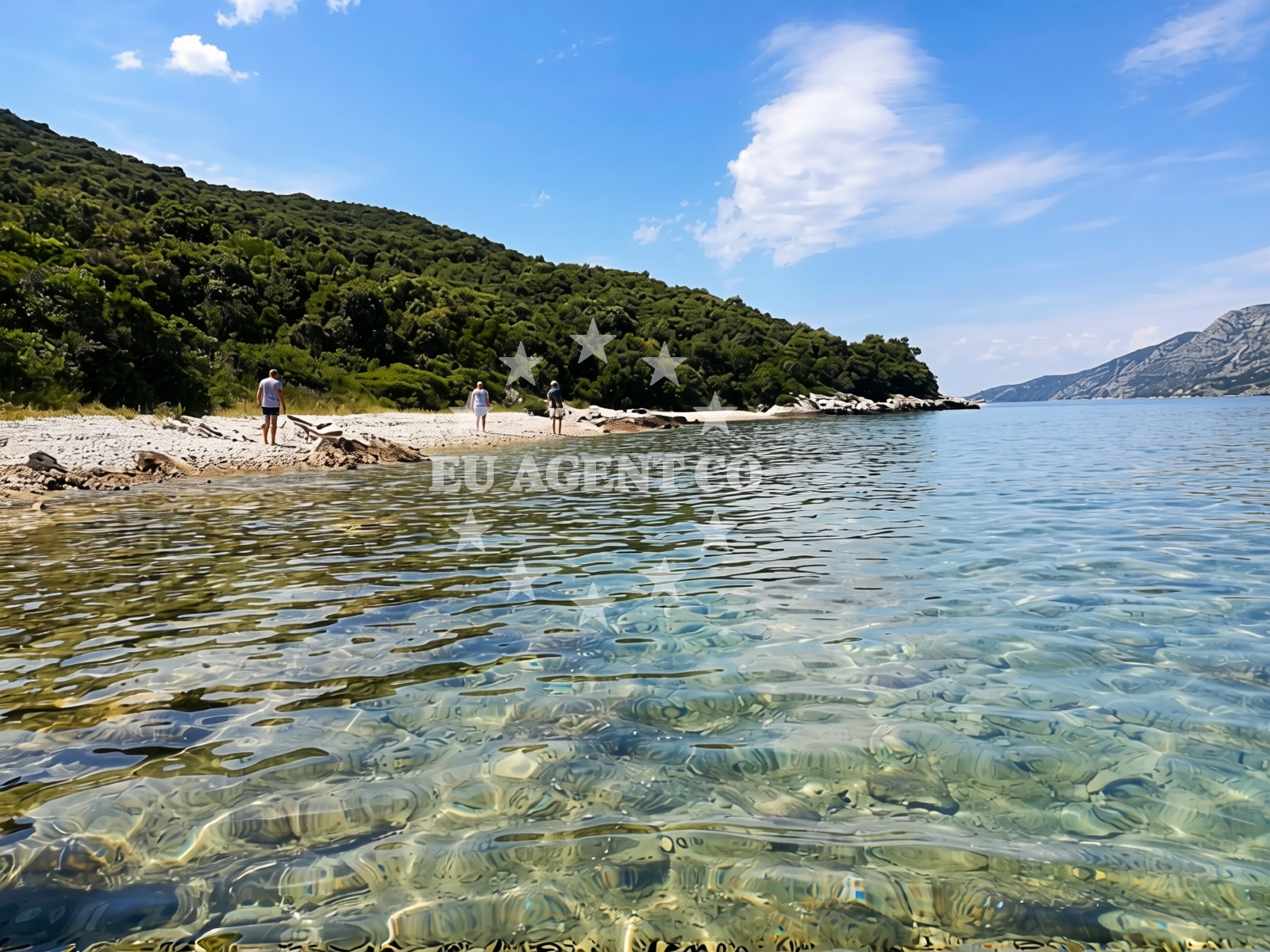 Sea and coastal view of Beach Tri Zala, Korcula in , Korčula