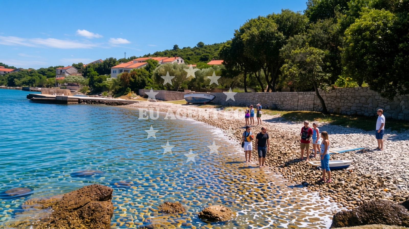 Beach facilities and surroundings at Beach Tri Zala, Korcula in , Korčula