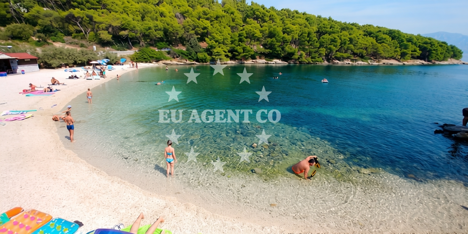 Overview of beach Zastup in Zeleni grm 43, Splitska