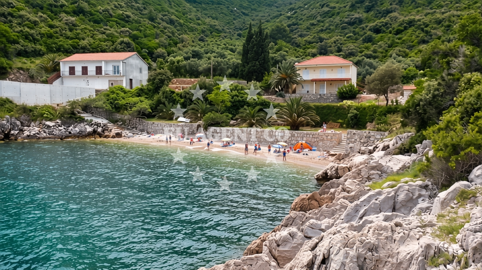 Overview of Belecica beach in Dinka Fabrisa 18 A, Trpanj