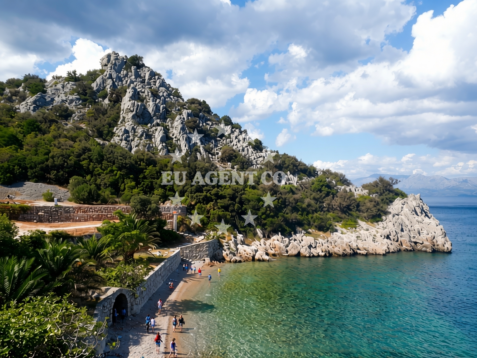Shoreline and swimming area at Belecica beach in Dinka Fabrisa 18 A, Trpanj