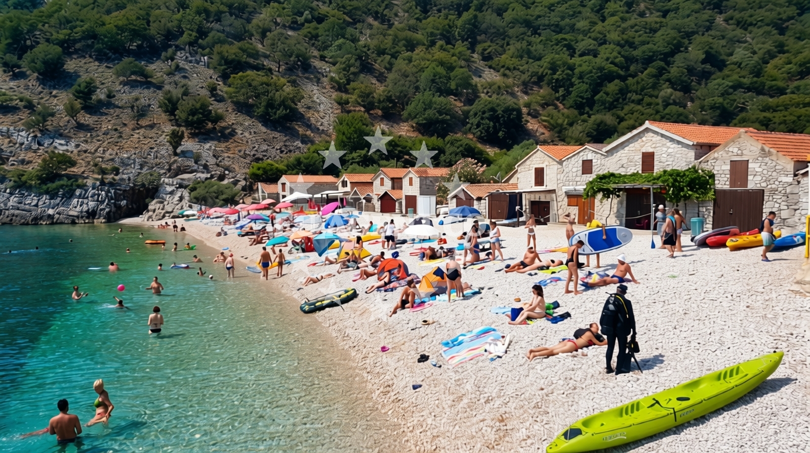 Overview of Beli beach in Beli 2, Beli