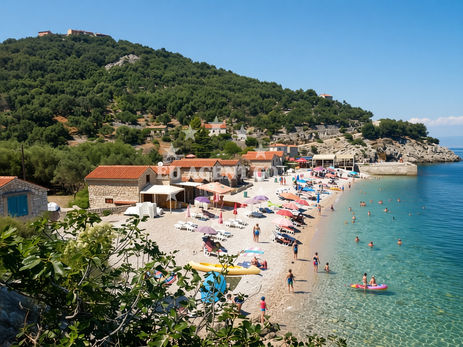Beach facilities and surroundings at Beli beach in Beli 2, Beli