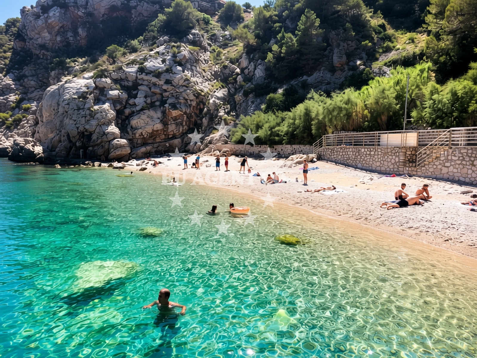 Overview of Bellevue beach in Ulica doktor Ante Star?evi?a 11, Dubrovnik