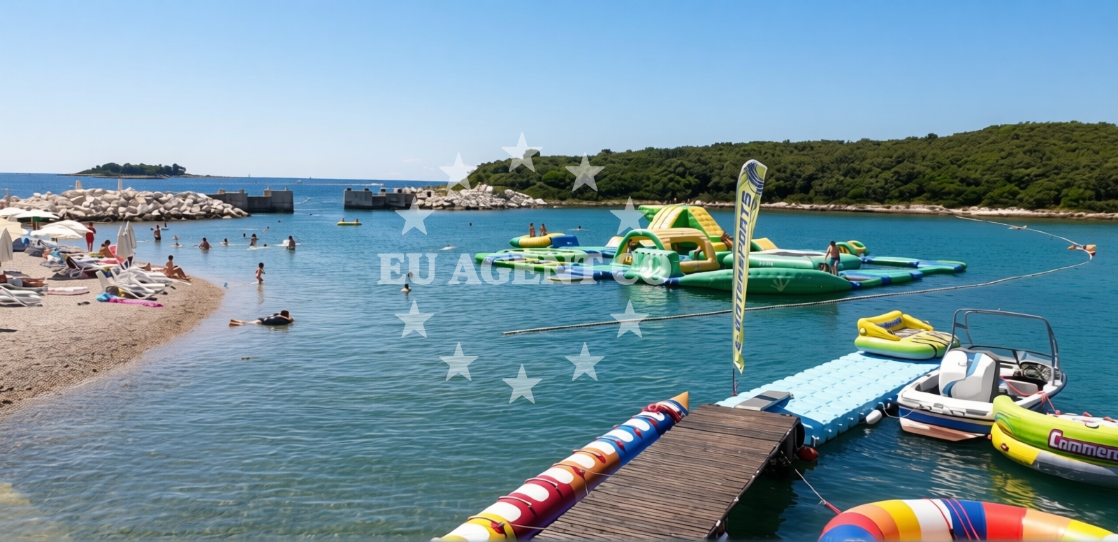 Overview of Belvedere beach in Obala Maršala Tita 7a, Vrsar
