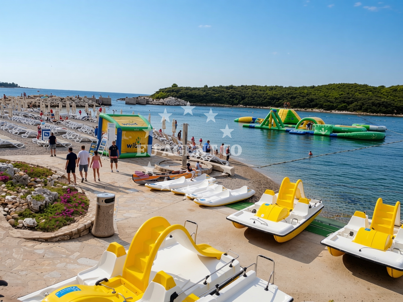 Shoreline and swimming area at Belvedere beach in Obala Maršala Tita 7a, Vrsar