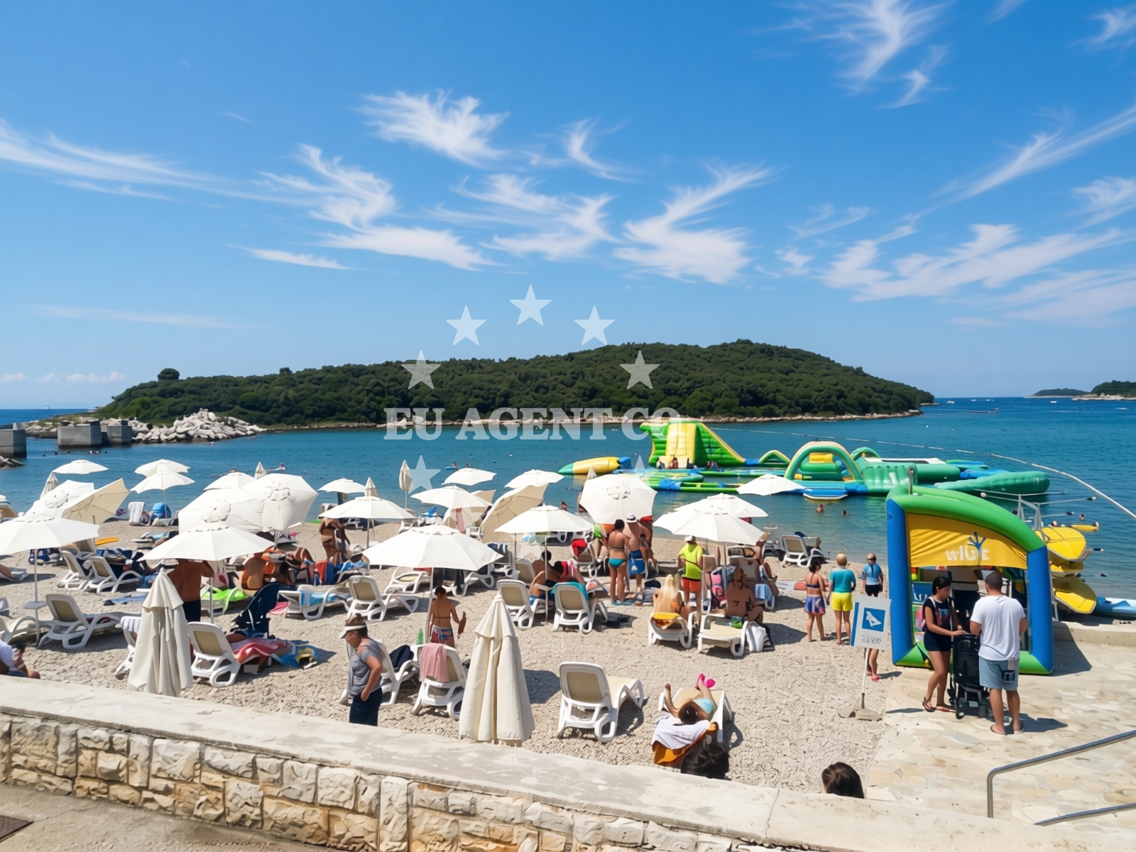 Sea and coastal view of Belvedere beach in Obala Maršala Tita 7a, Vrsar