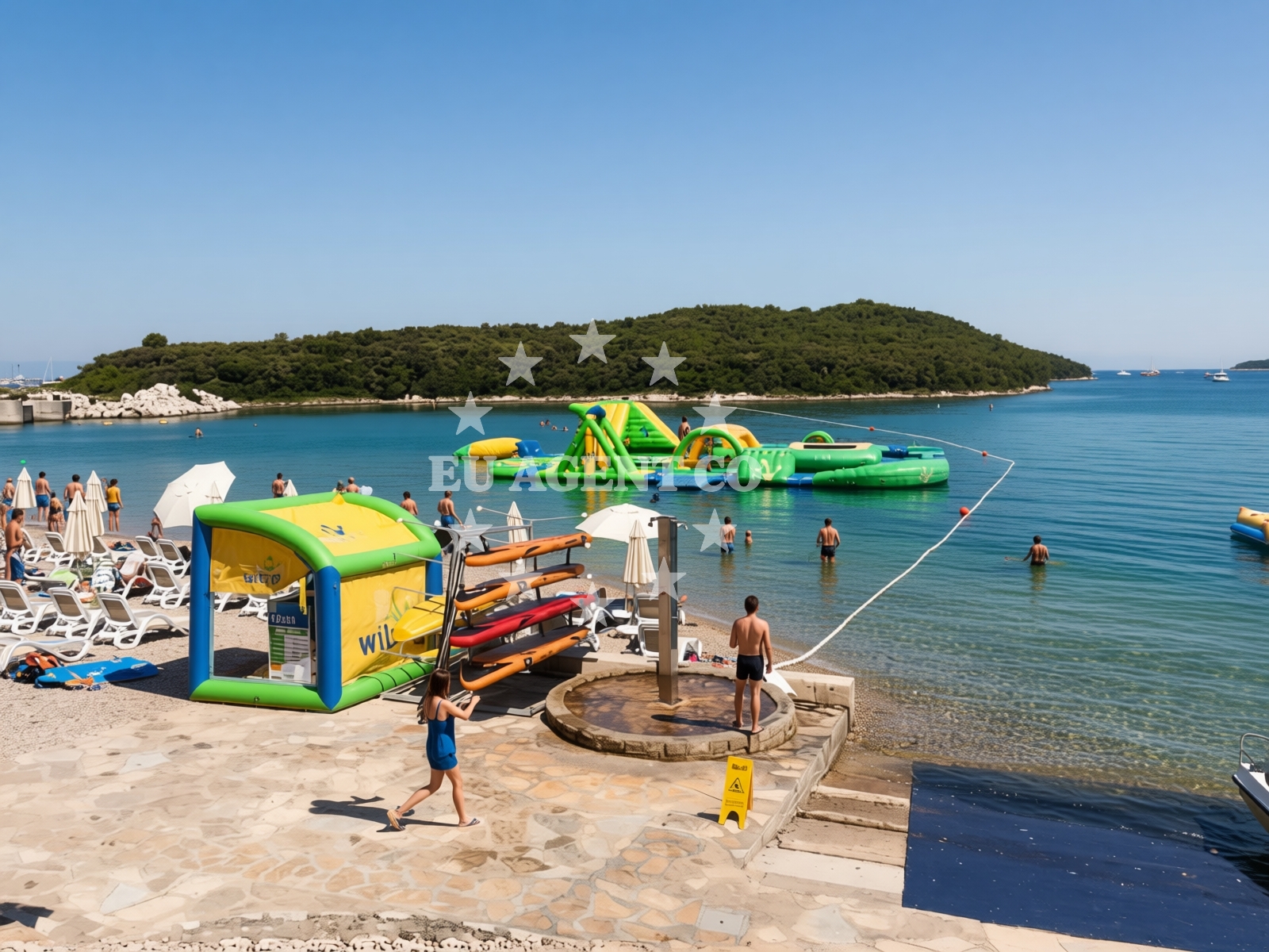 Beach facilities and surroundings at Belvedere beach in Obala Maršala Tita 7a, Vrsar