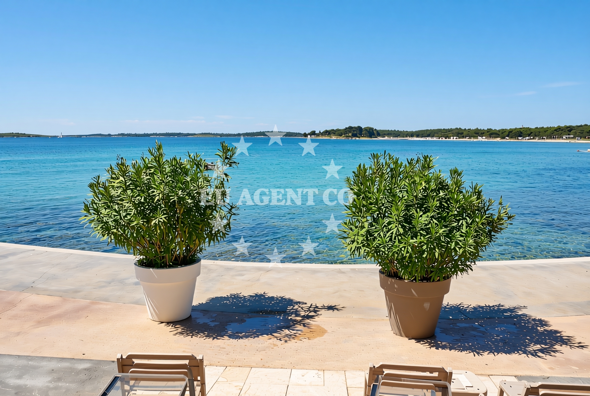 Beach facilities and surroundings at Belvedere, Medulin Beach in Belvedere